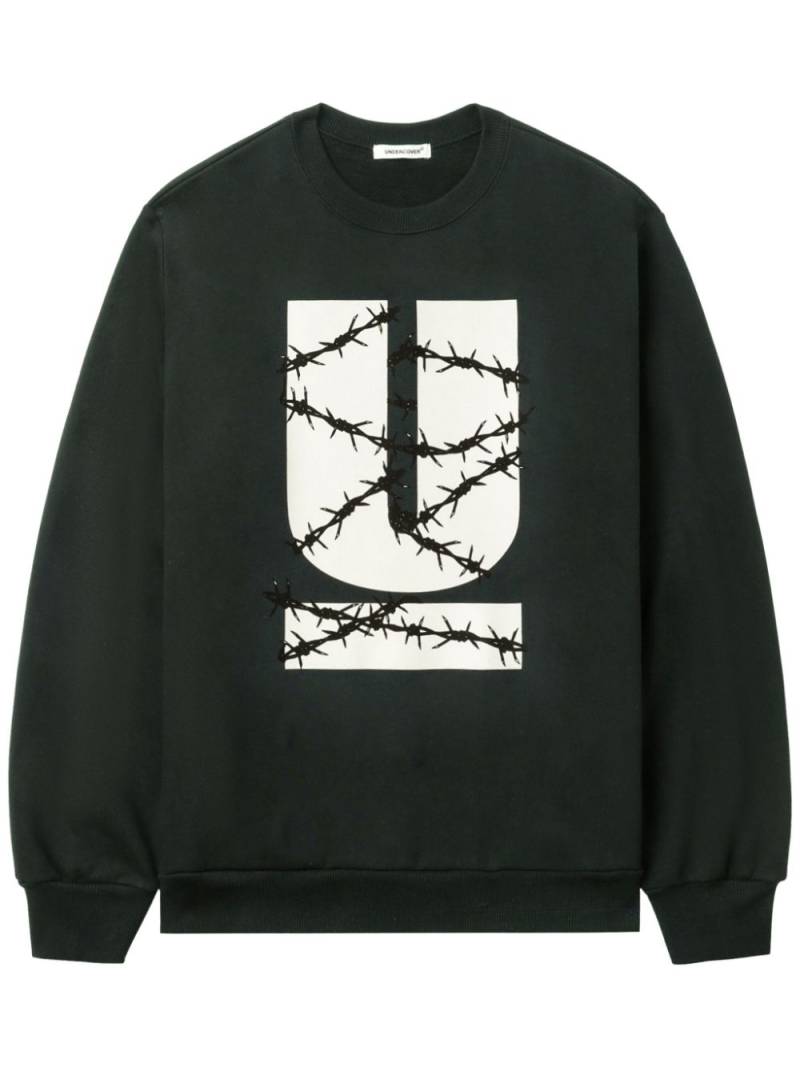 Undercover logo-print sweatshirt - Green von Undercover