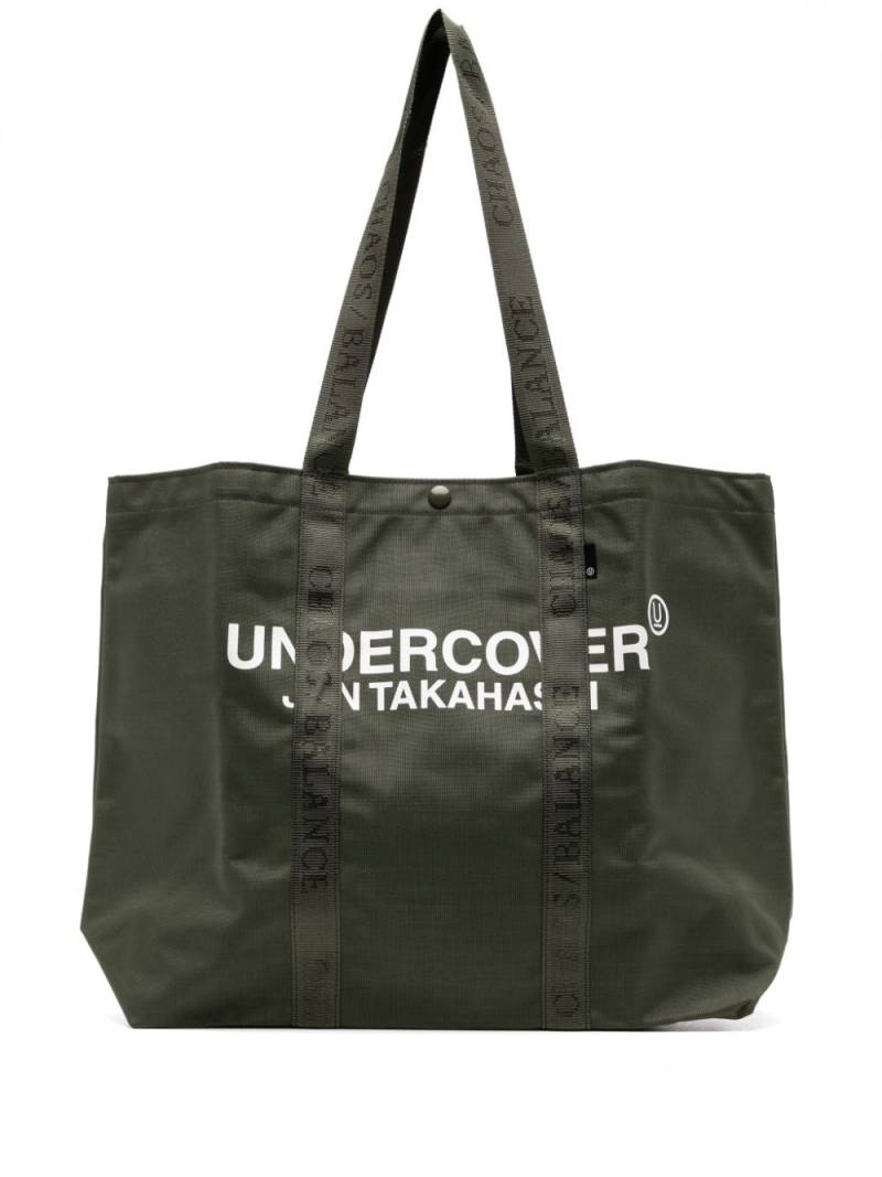 Undercover logo-printed tote bag - Green von Undercover