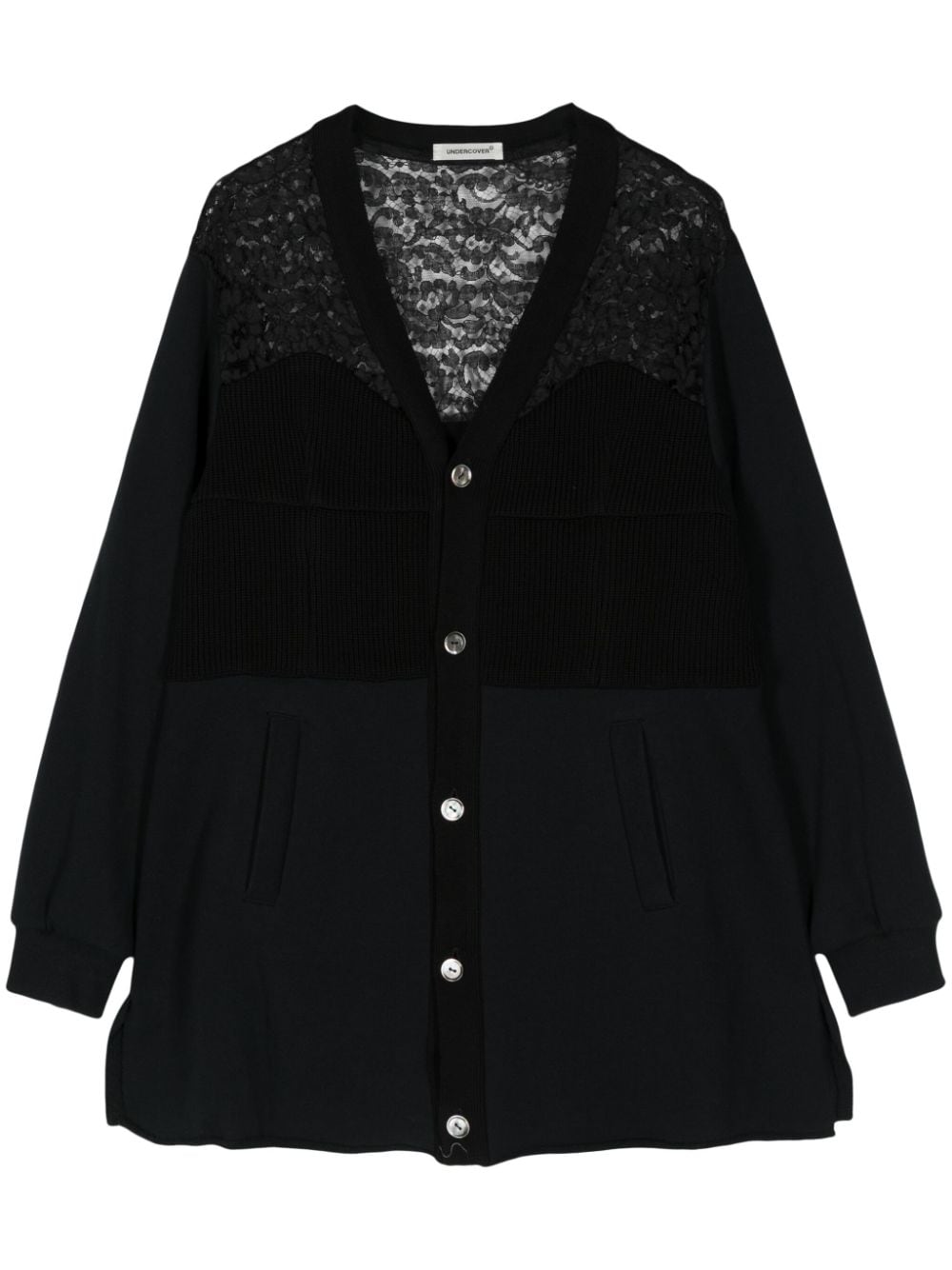 Undercover panelled cotton cardigan - Black von Undercover