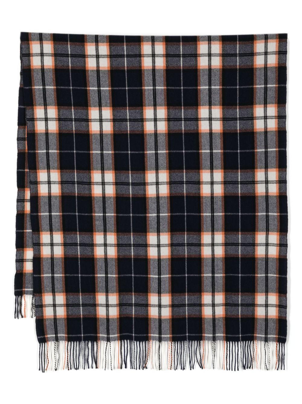 Undercover plaid fringed scarf - Multicolour von Undercover