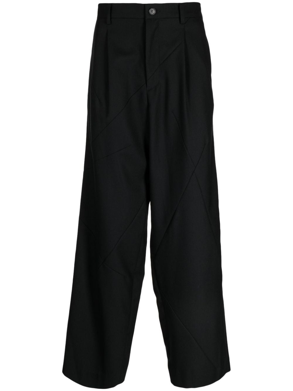 Undercover pleat-detailing straight-leg trousers - Black von Undercover