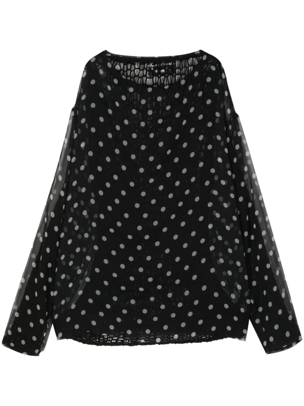 Undercover polka-dot layered blouse - Black von Undercover