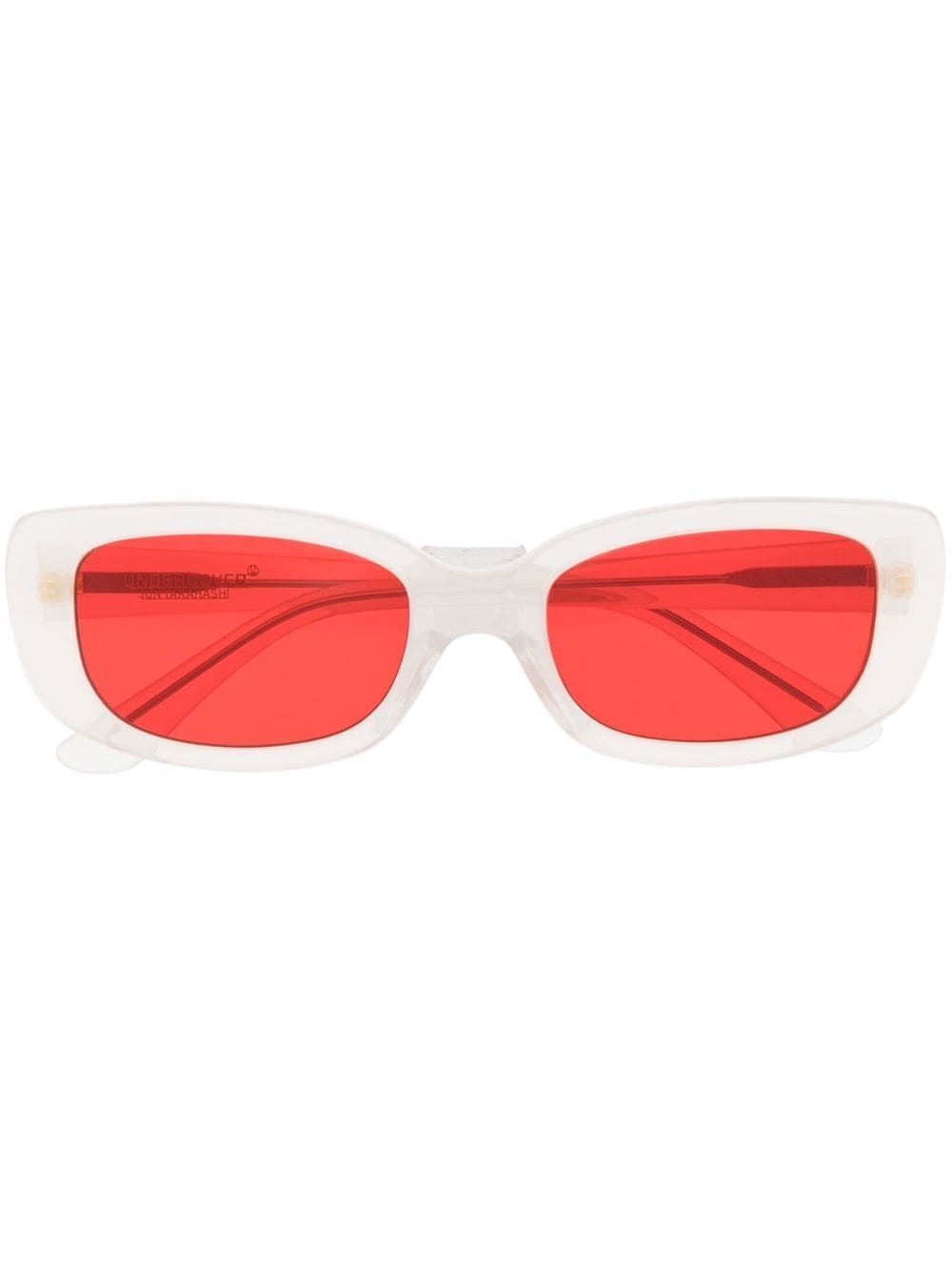 Undercover rectangle-frame sunglasses - White von Undercover