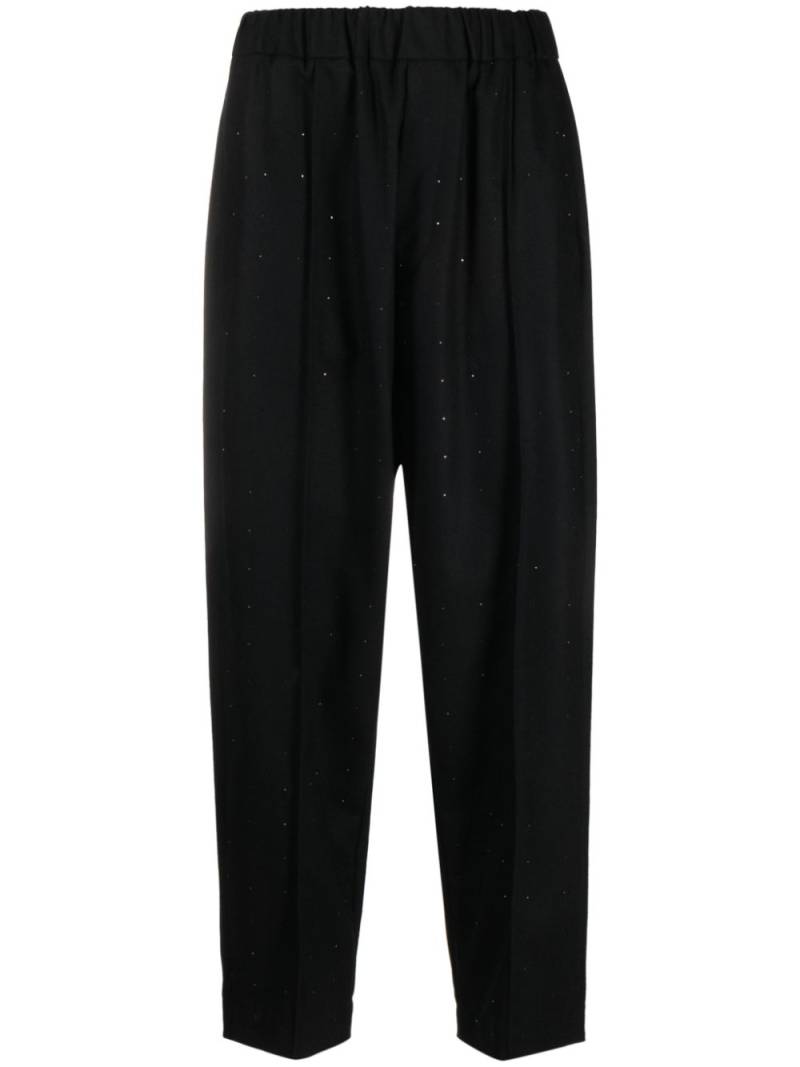 Undercover rhinestone-embellished tapered wool trousers - Black von Undercover