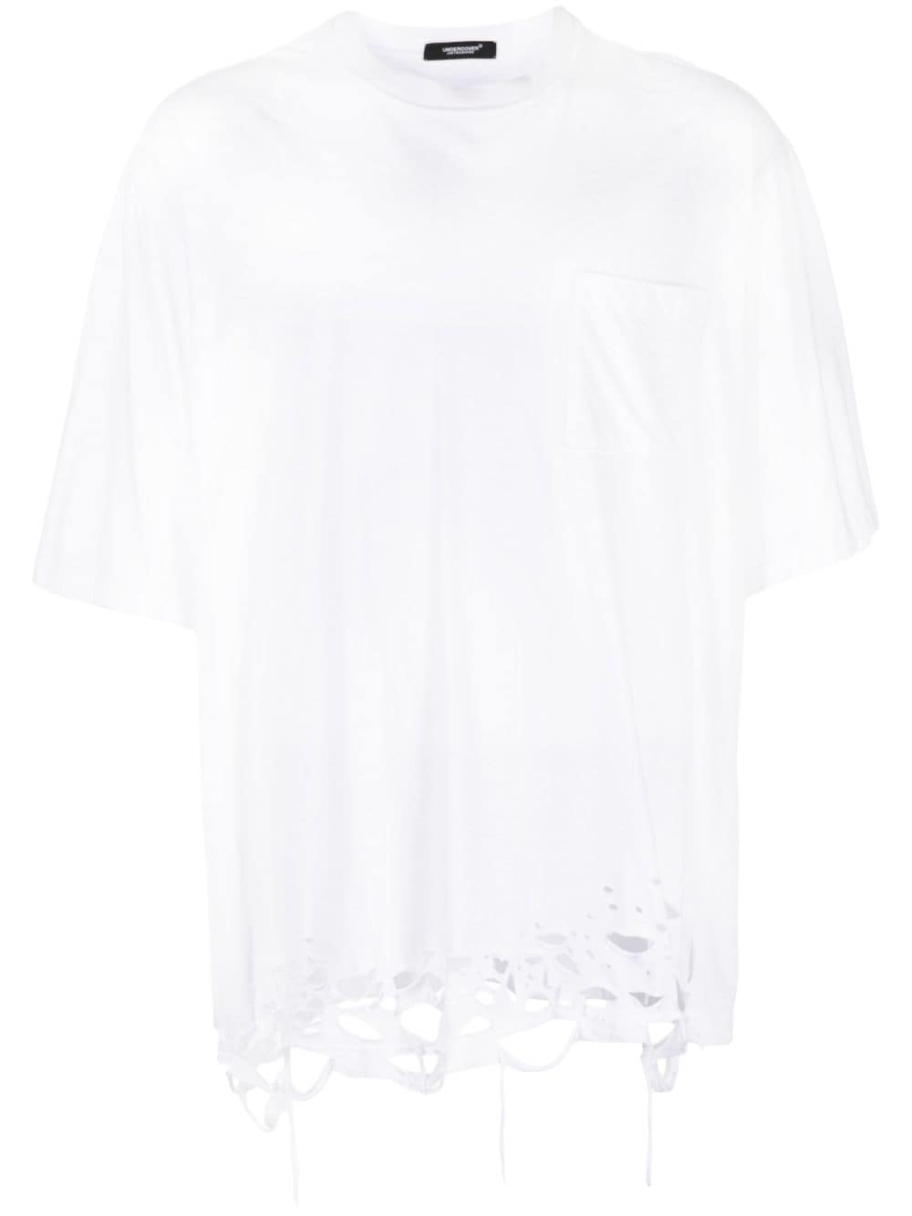 Undercover ripped-detailing cotton T-shirt - White von Undercover