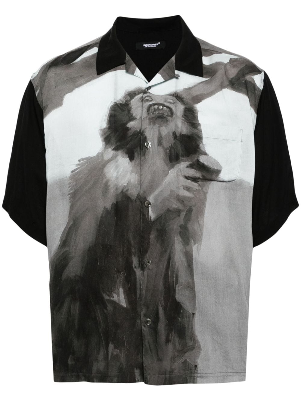 Undercover short-sleeved illustration-print shirt - Black von Undercover