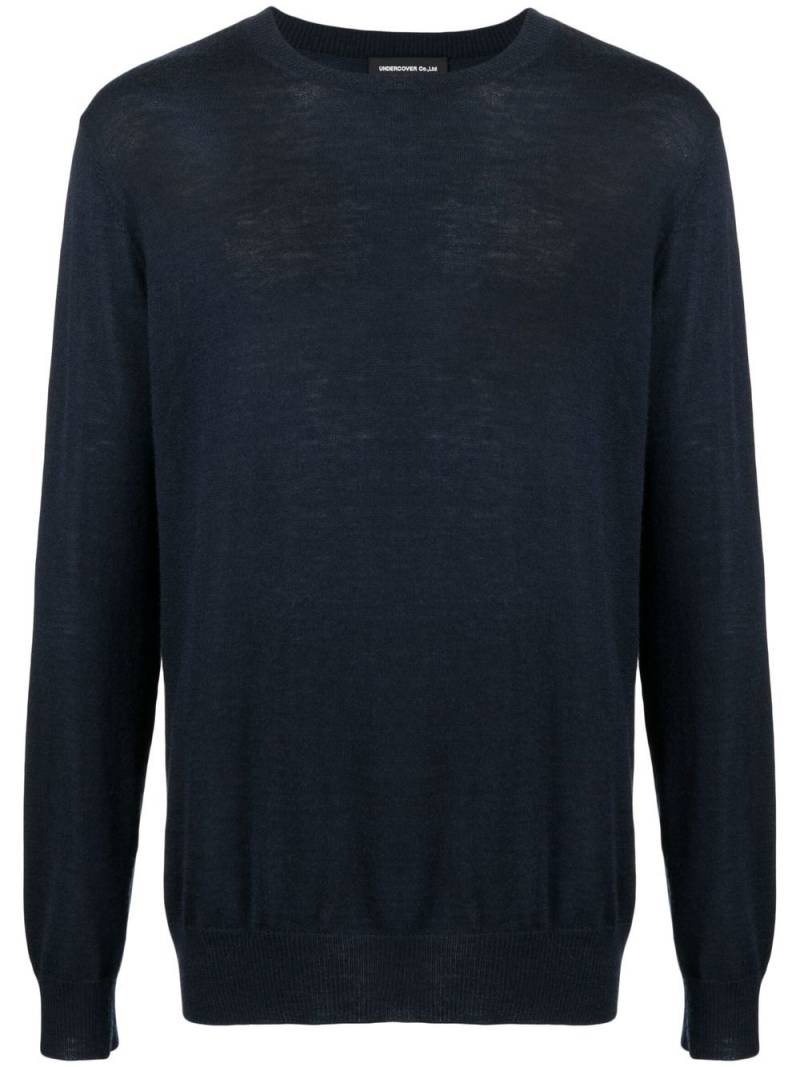 Undercover side-slits cashmere jumper - Blue von Undercover