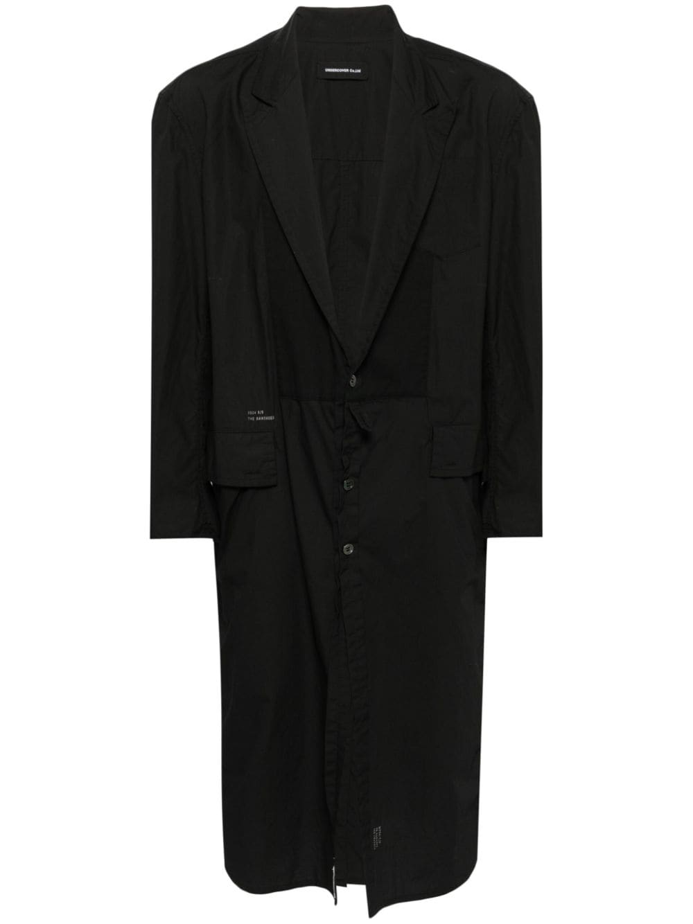 Undercover single-breasted cotton coat - Black von Undercover