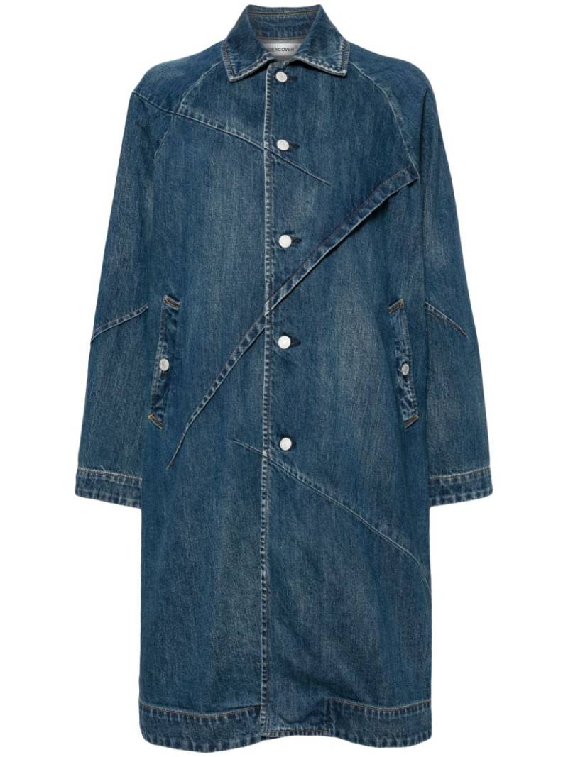 Undercover single-breasted denim coat - Blue von Undercover