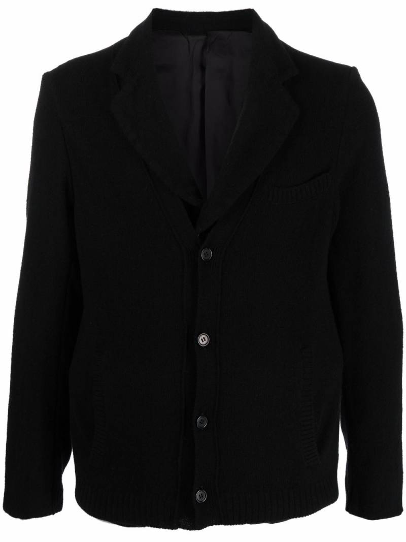 Undercover single-breasted knitted blazer - Black von Undercover