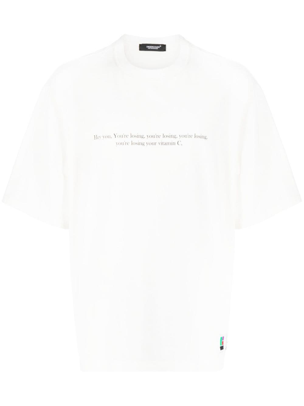 Undercover slogan-print cotton T-shirt - White von Undercover