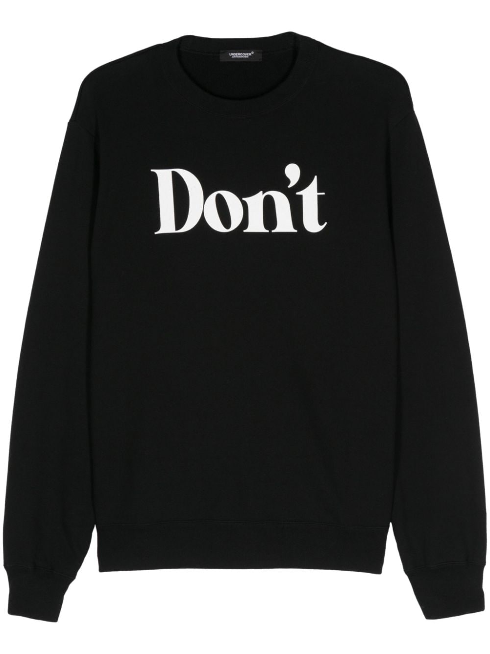 Undercover slogan-print cotton sweatshirt - Black von Undercover