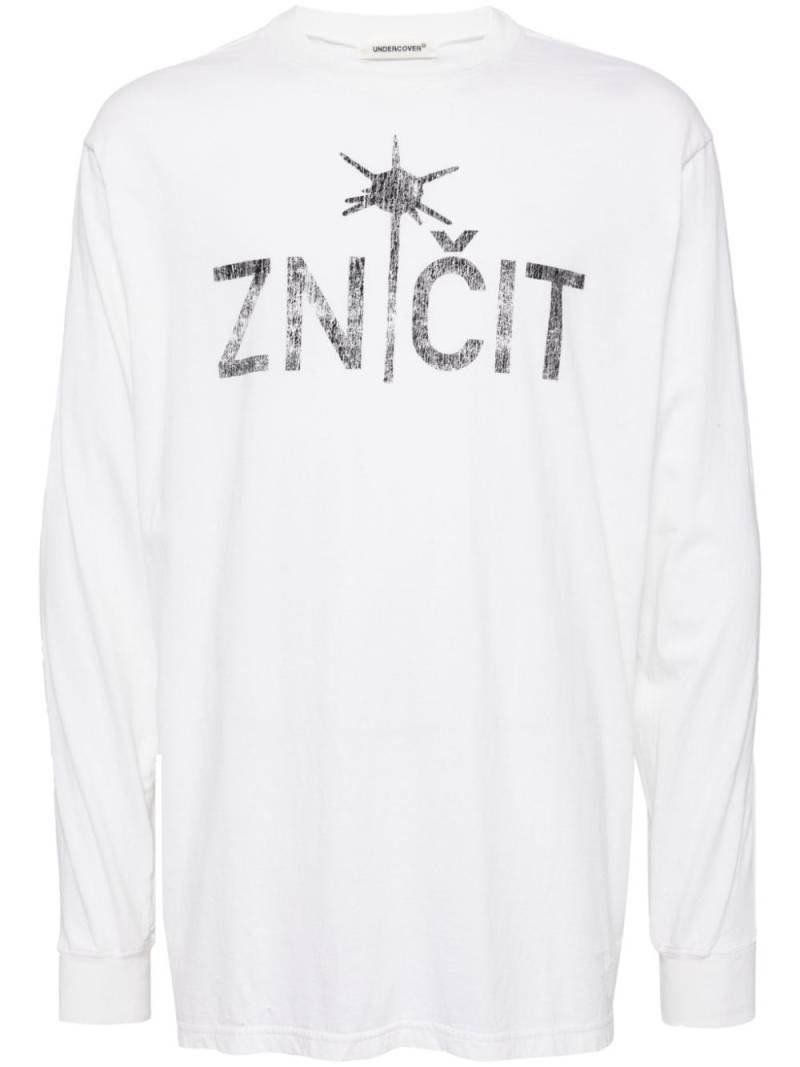 Undercover slogan-printed long-sleeved T-shirt - White von Undercover