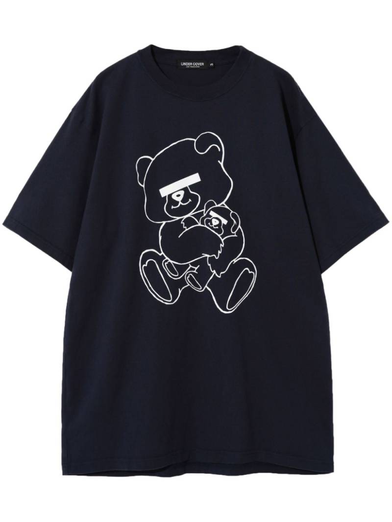 Undercover teddy bear-print cotton T-shirt - Blue von Undercover