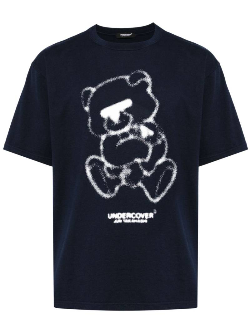 Undercover teddy bear-print cotton T-shirt - Blue von Undercover