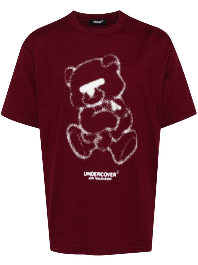 Undercover teddybear-print cotton T-shirt - Red von Undercover