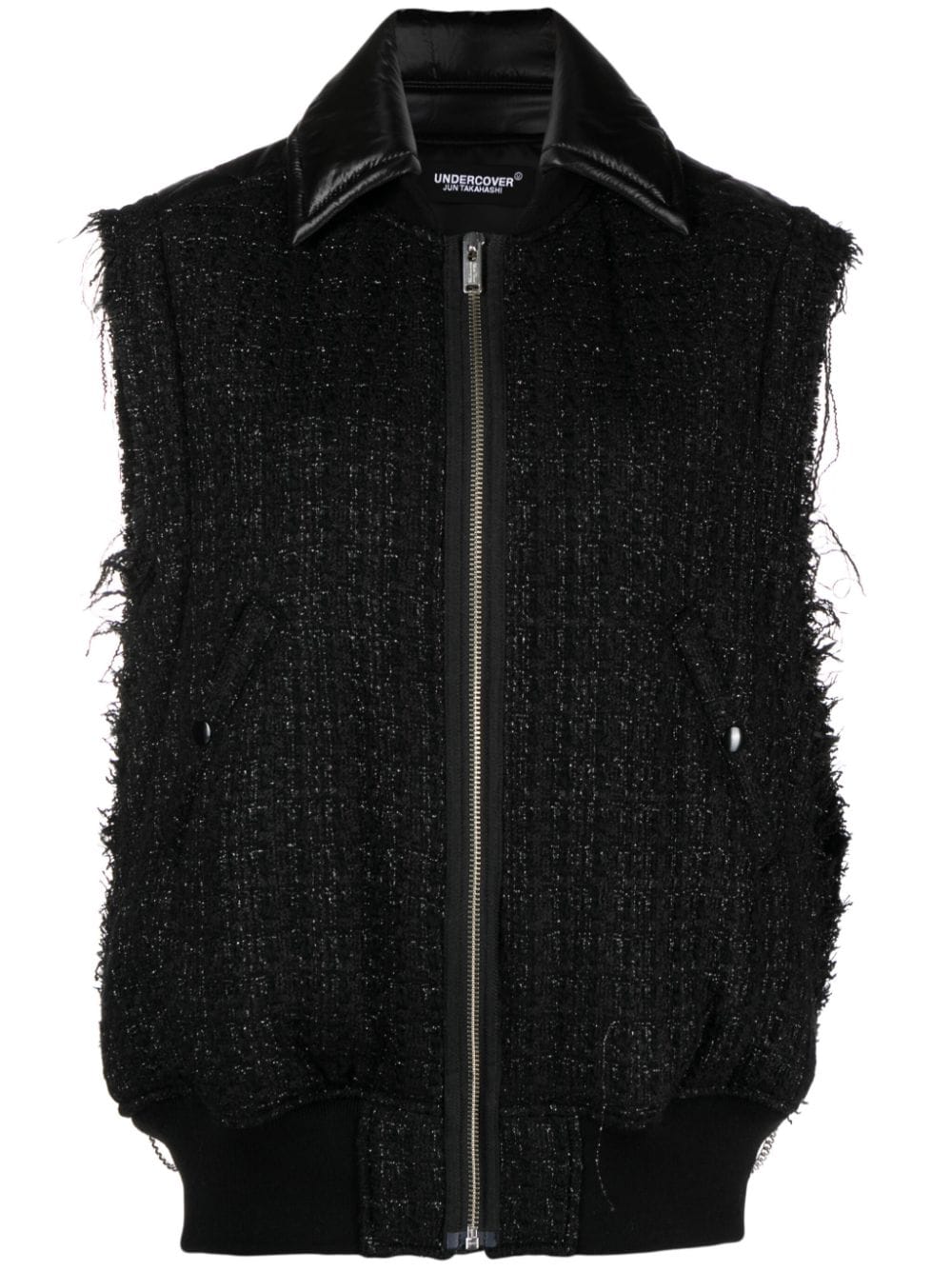 Undercover tweed puffer gilet - Black von Undercover