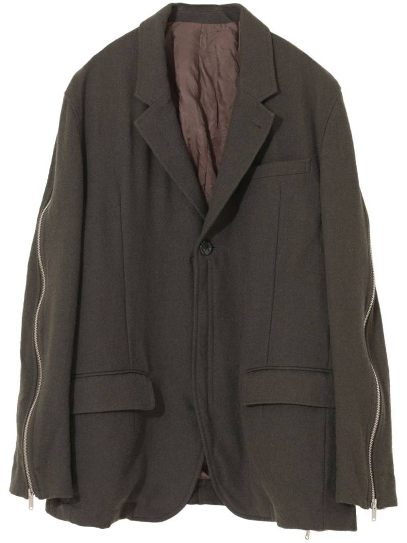 Undercover zip-detail blazer - Brown von Undercover