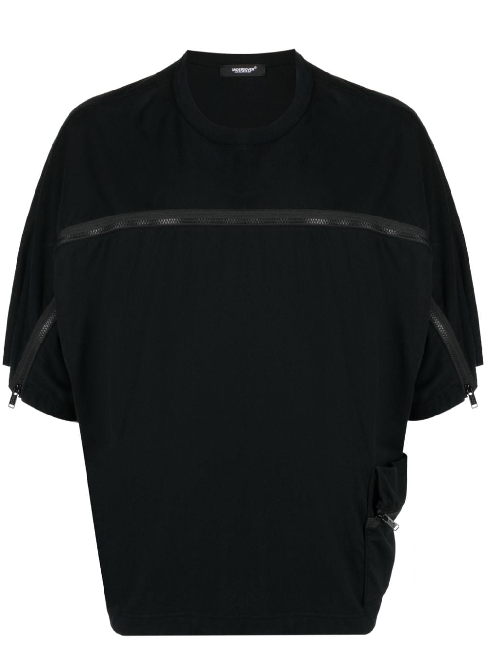 Undercover zip-detail cotton T-shirt - Black von Undercover