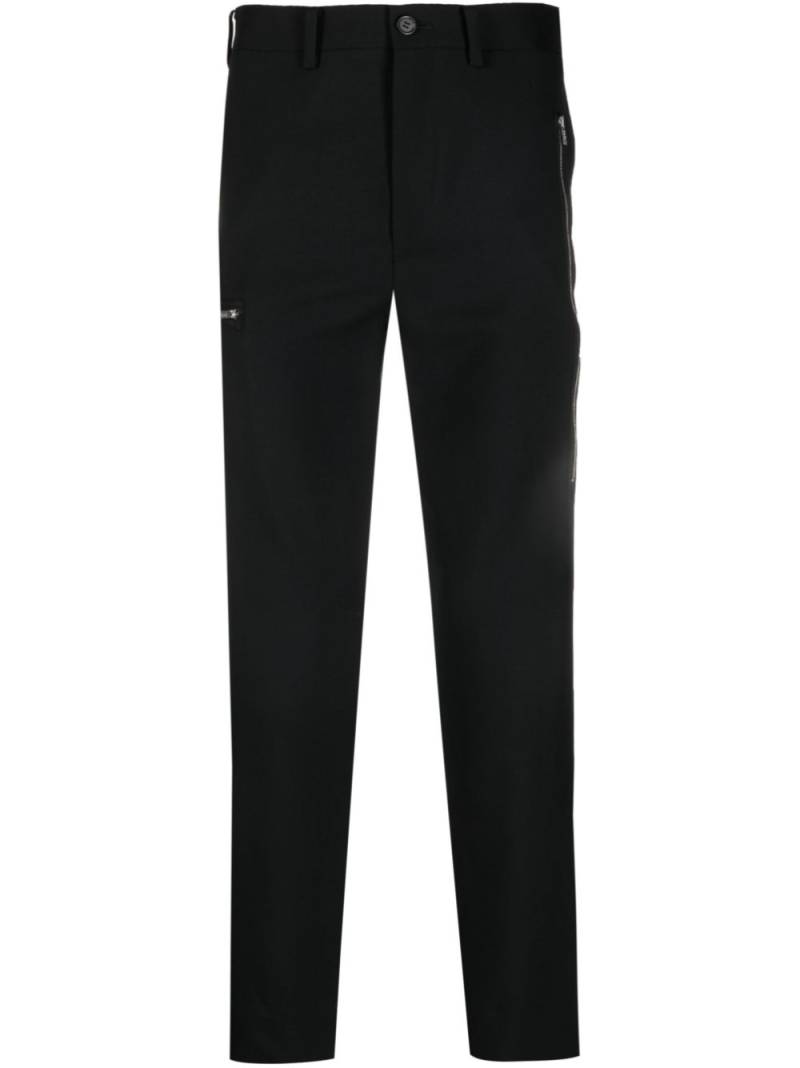 Undercover zip-detail tapered trousers - Black von Undercover