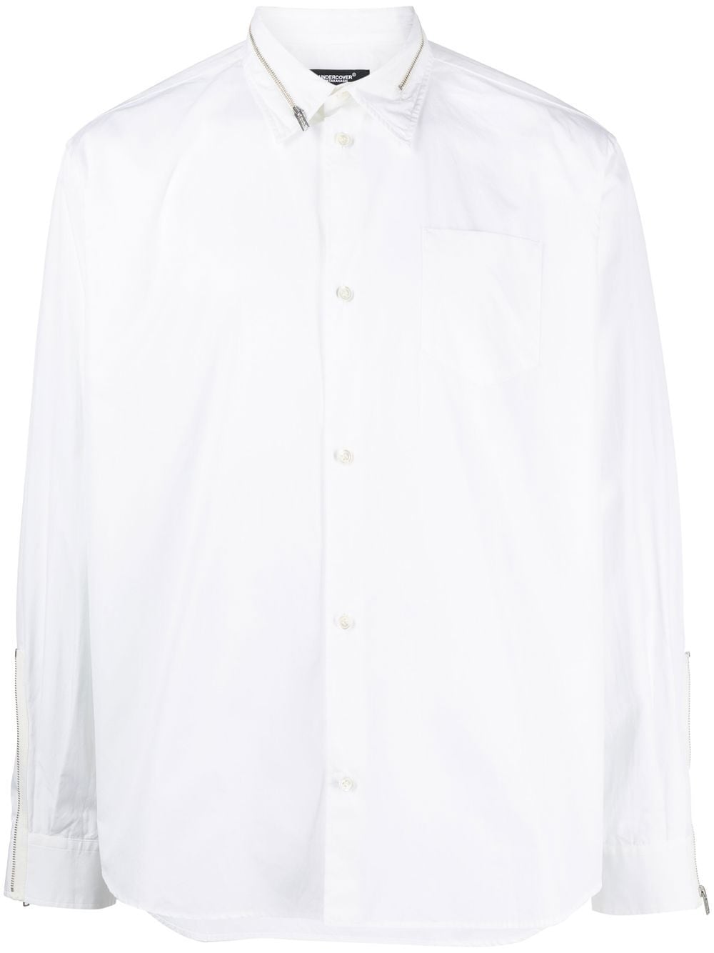 Undercover zip-detailing cotton shirt - White von Undercover