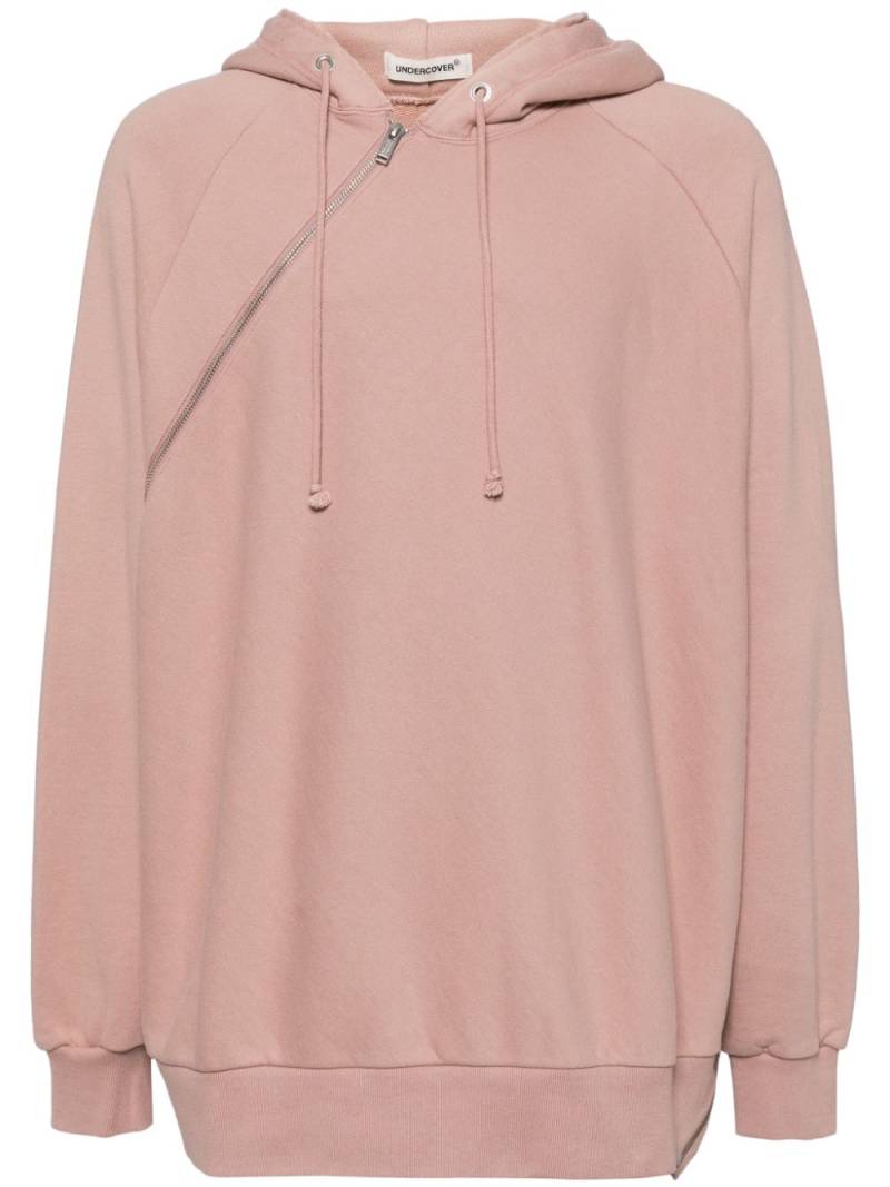 Undercover zip-fastening cotton hoodie - Pink von Undercover