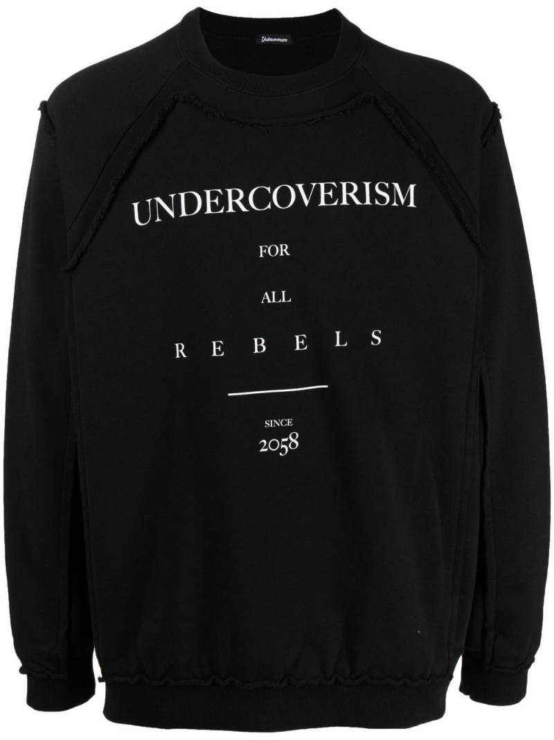 Undercoverism logo-print crew neck jumper - Black von Undercoverism