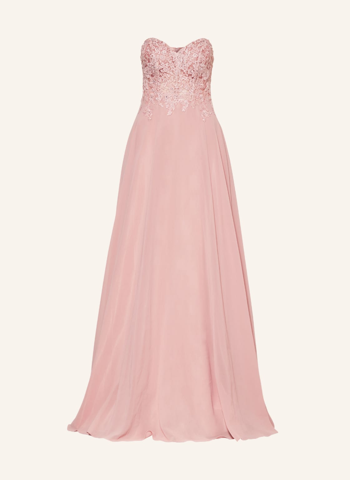 Unique Abendkleid Mit Schmucksteinen rosa