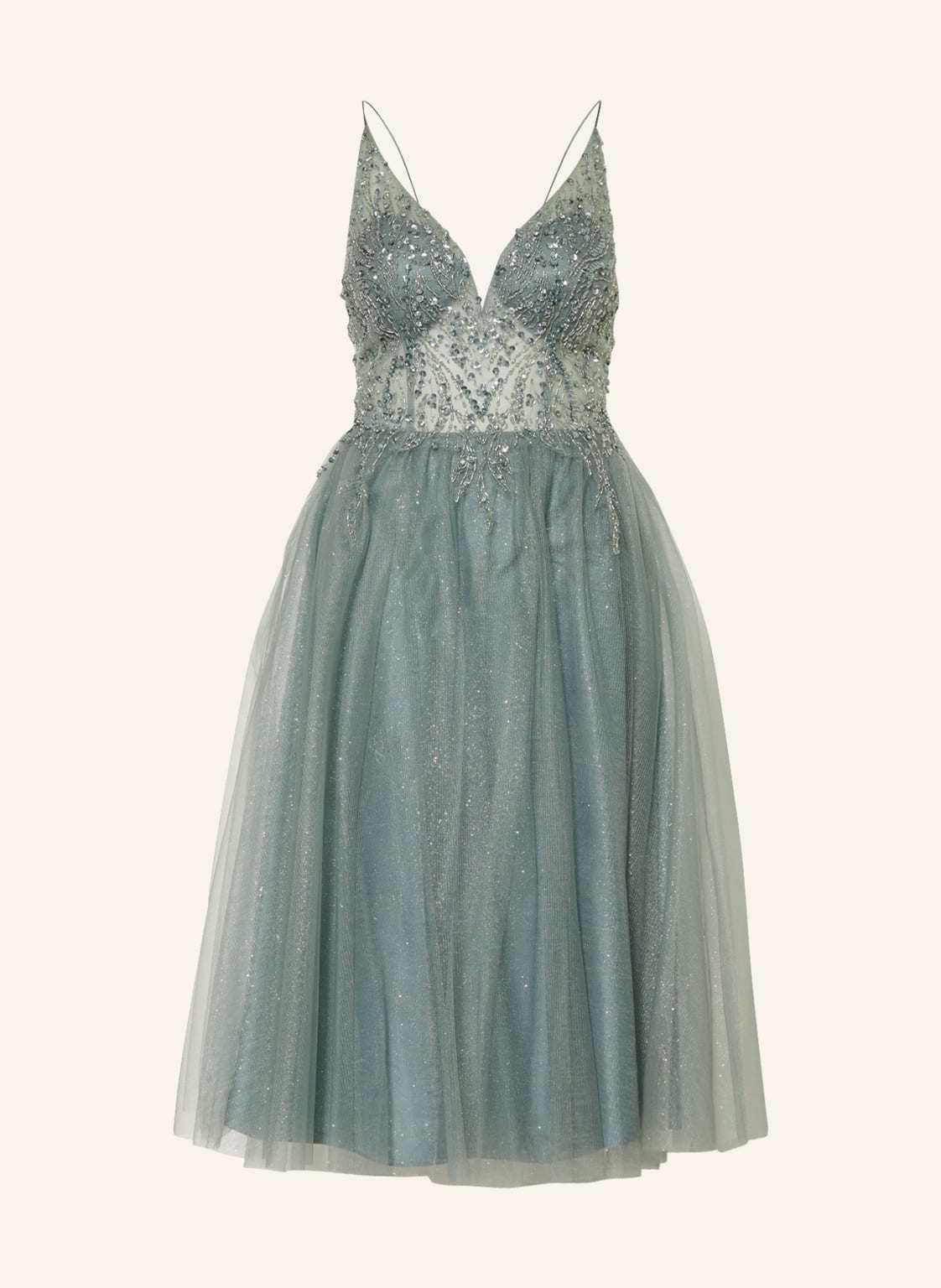 Unique Cocktailkleid Mit Pailletten Und Schmuckperlen gruen Unique Cocktailkleid Mit Pailletten Und Schmuckperlen gruen von Unique