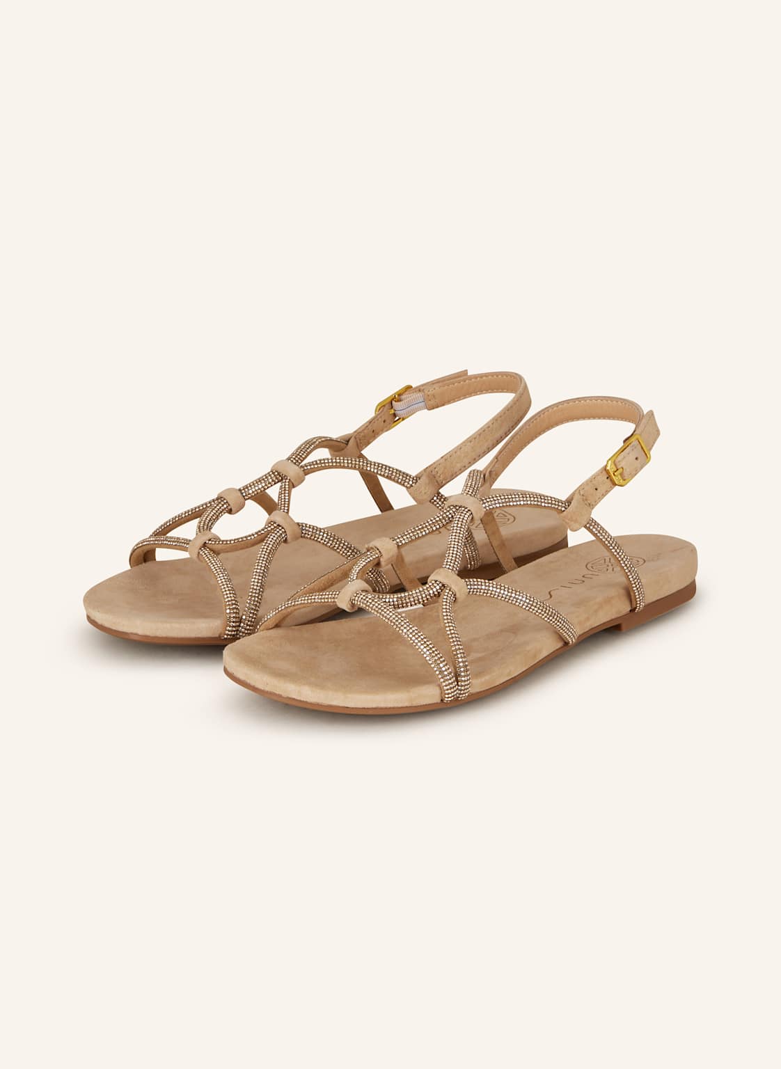 Unisa Sandalen Cooper Mit Schmucksteinen beige von Unisa