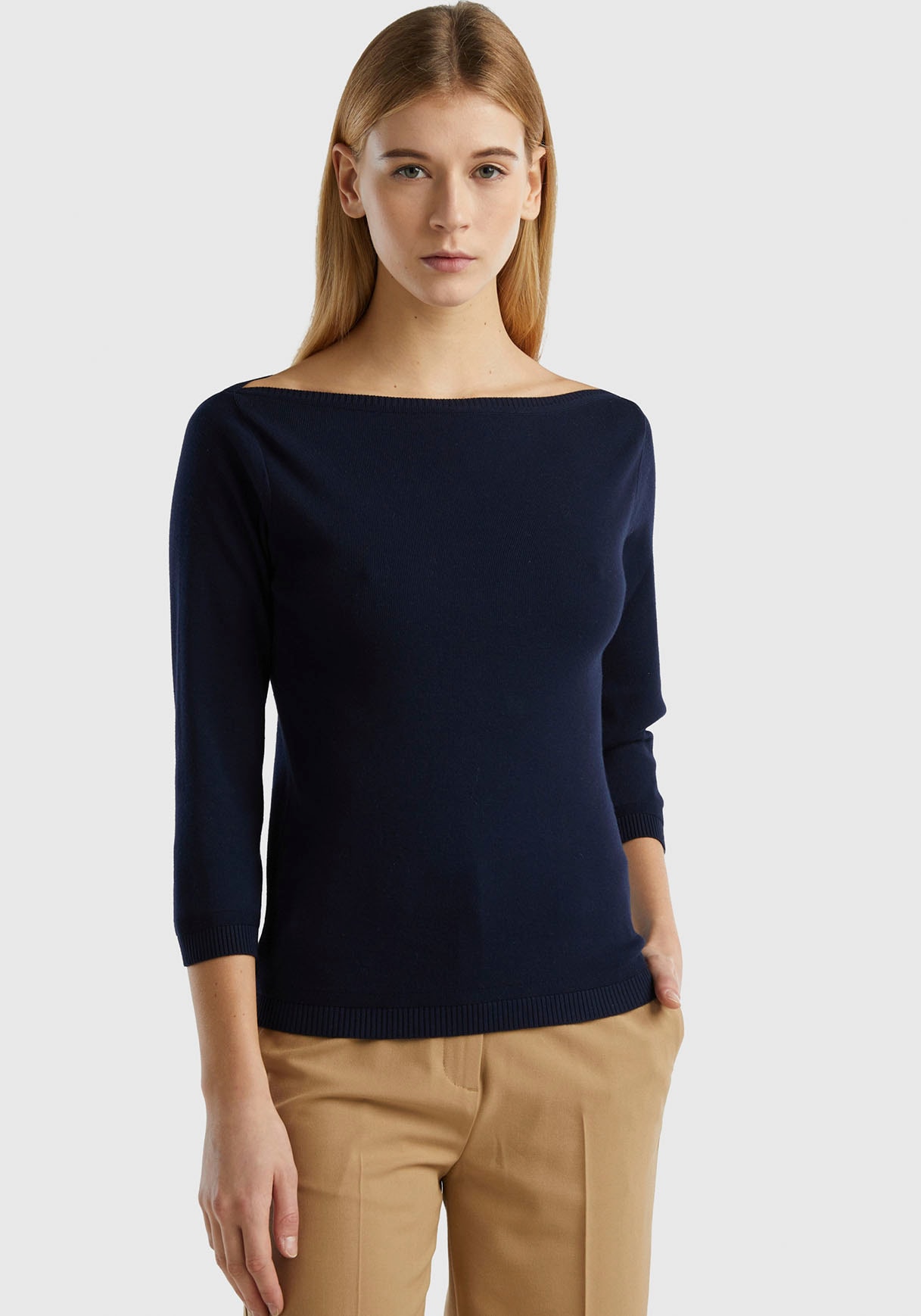 United Colors of Benetton Strickpullover, mit U-Boot-Ausschnitt von United Colors of Benetton