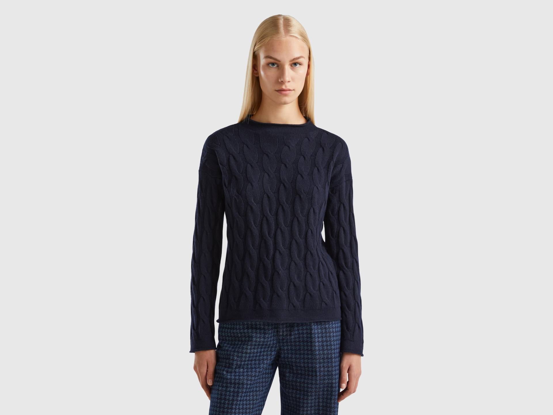 United Colors of Benetton Strickpullover, mit Zopfstrick-Muster von United Colors of Benetton