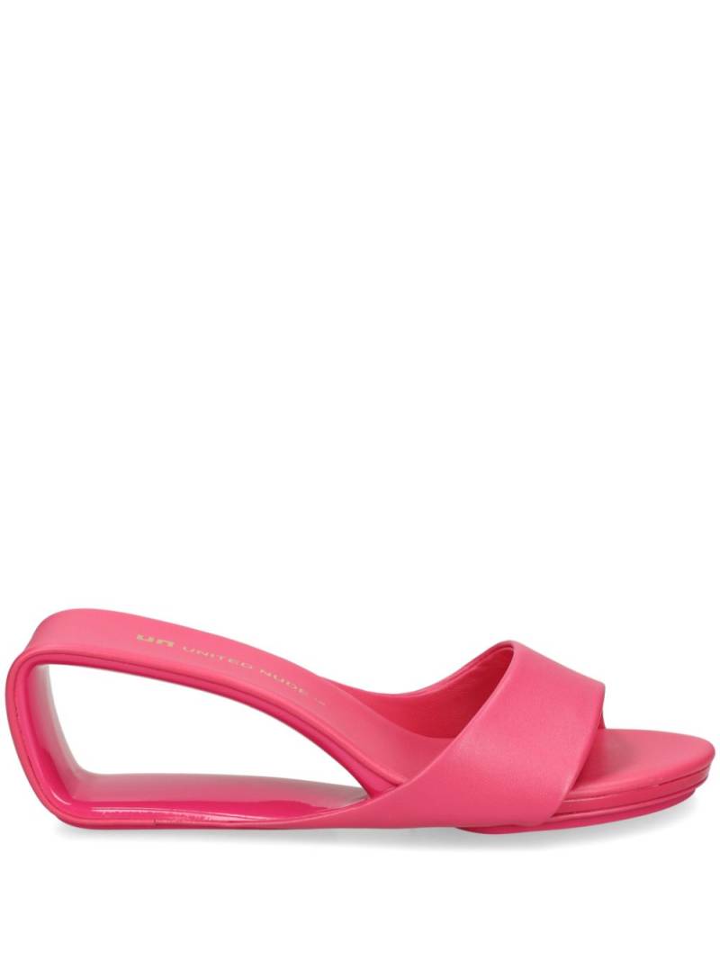 United Nude Mobius 65mm faux-leather mules - Pink von United Nude