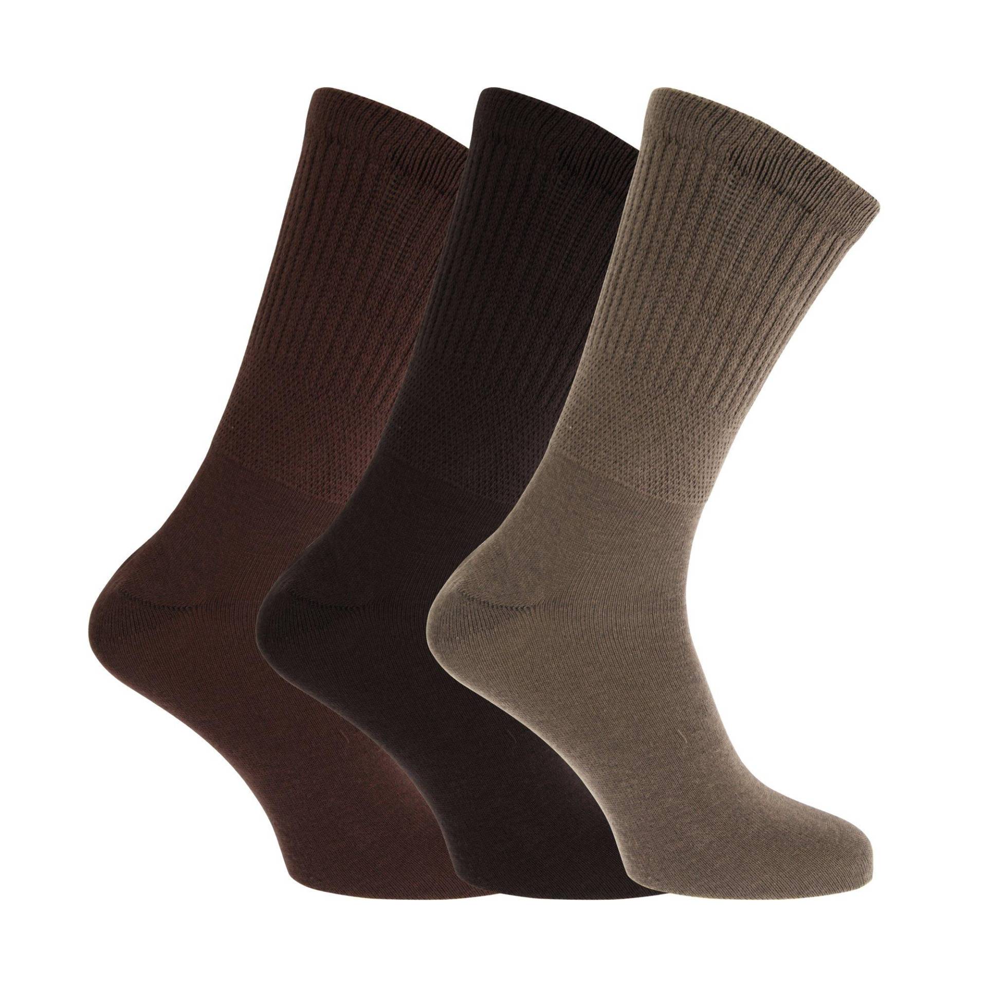 Big Foot Diabetikersocken, 3erpack Damen Tan 45-48 von Universal Textiles