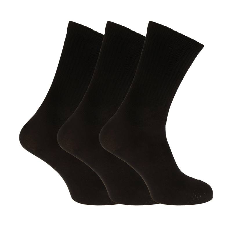 Extra Breite Komfort Fit Diabetiker Socken (3 Paar) Damen Schwarz 37-38 von Universal Textiles