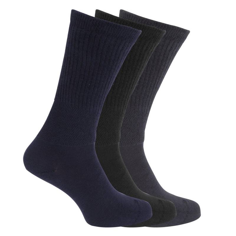 Extra Breite Komfort Fit Socken (3 Paar) Herren Multicolor 39-43 von Universal Textiles