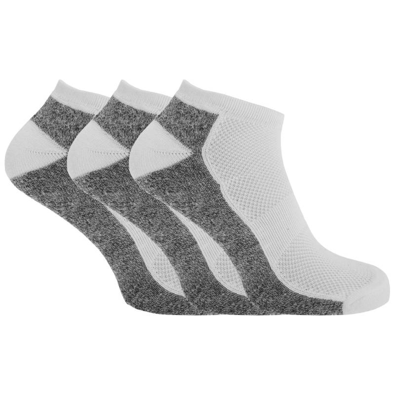 Füßlinge Sneakersocken Mit Hohem Baumwollanteil, 3erpack Herren Weiss 41/46 von Universal Textiles