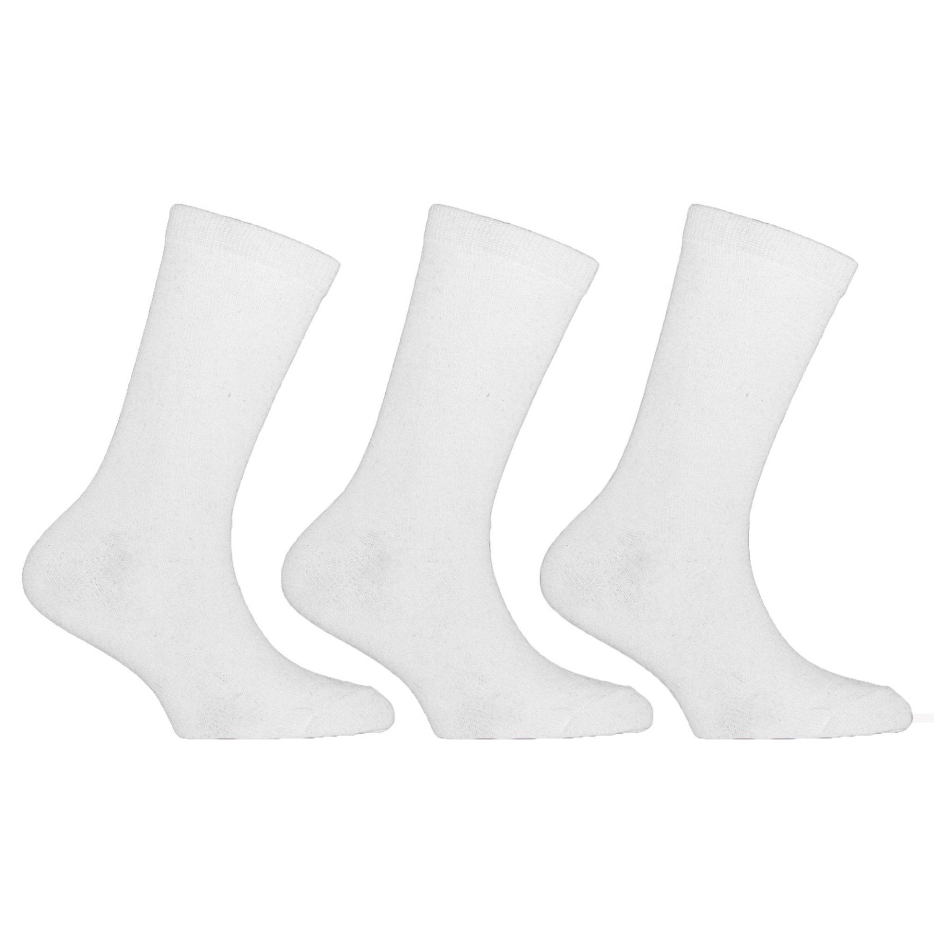 Universal Textiles - Schulsocken unifarben (3er Pack), 23-26, Weiss von Universal Textiles