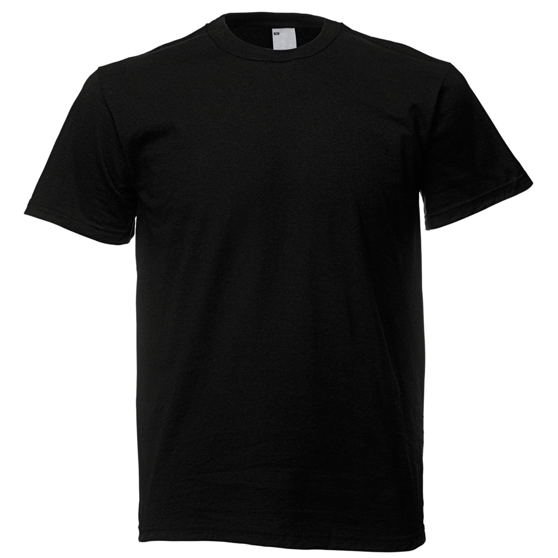 Kurzarm Freizeit Tshirt Herren Schwarz L von Universal Textiles