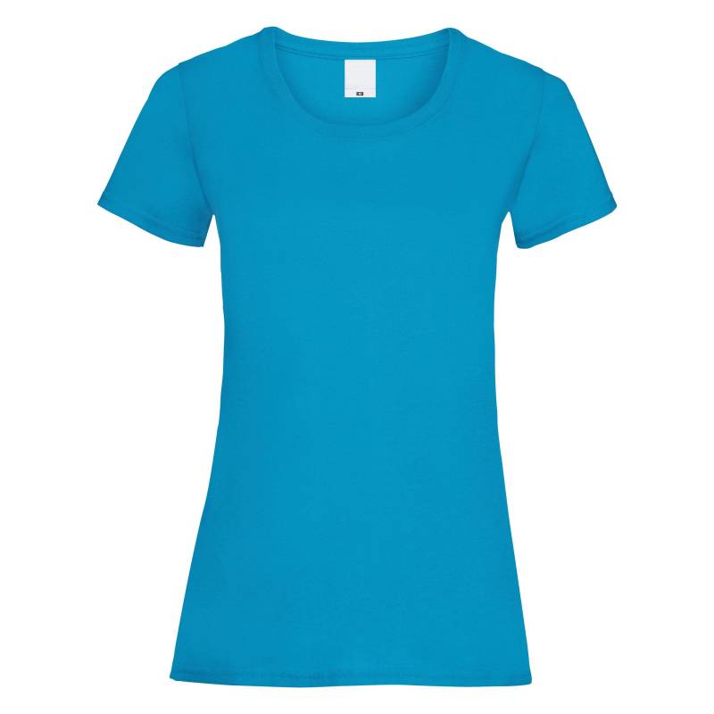 Value Tshirt Damen Cyan-Blau L von Universal Textiles