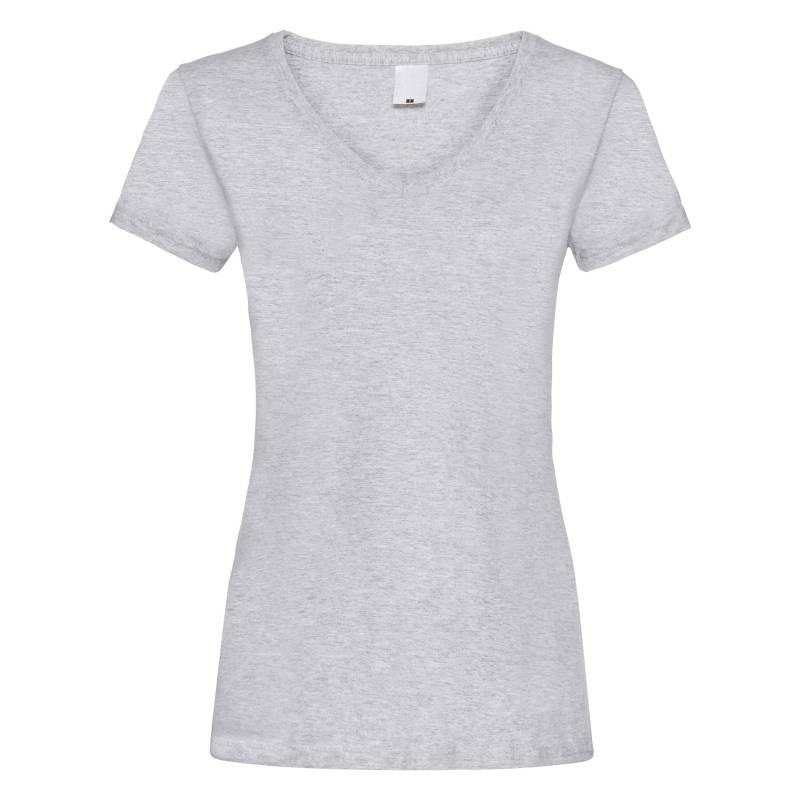 Universal Textiles - Value Fitted VAusschnitt Kurzarm TShirt, für Damen, Taubengrau, Größe L von Universal Textiles