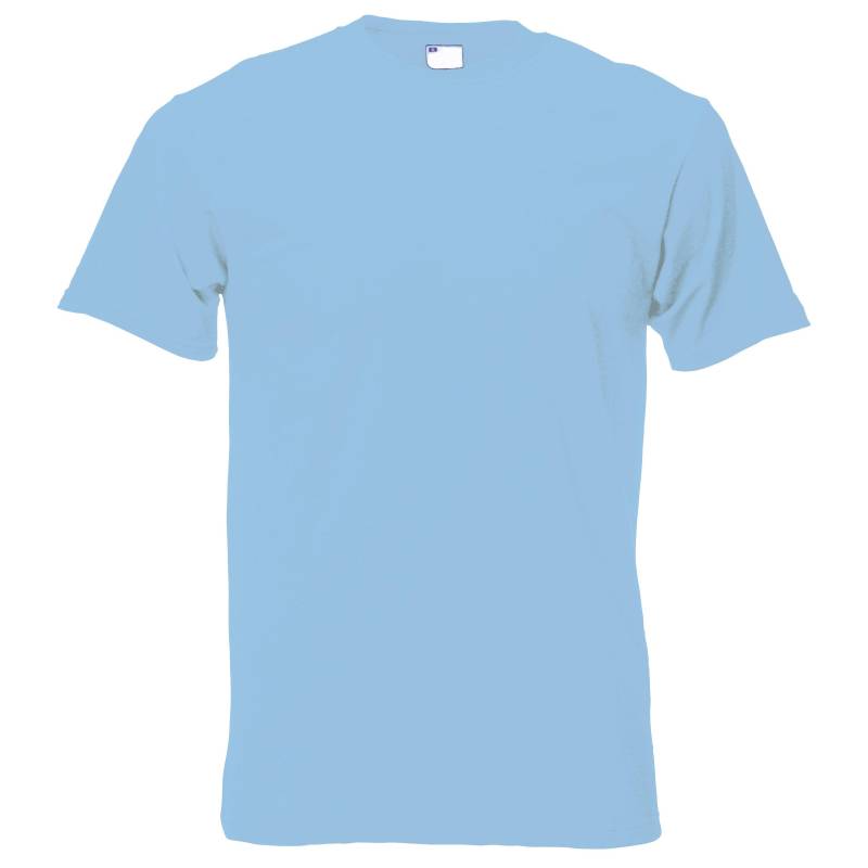 Kurzarm Freizeit Tshirt Herren Hellblau L von Universal Textiles