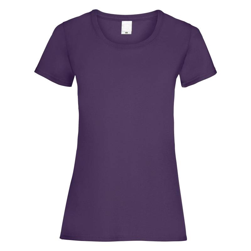 Universal Textiles - Value Fitted Kurzarm Freizeit TShirt, für Damen, Traube, Größe L von Universal Textiles