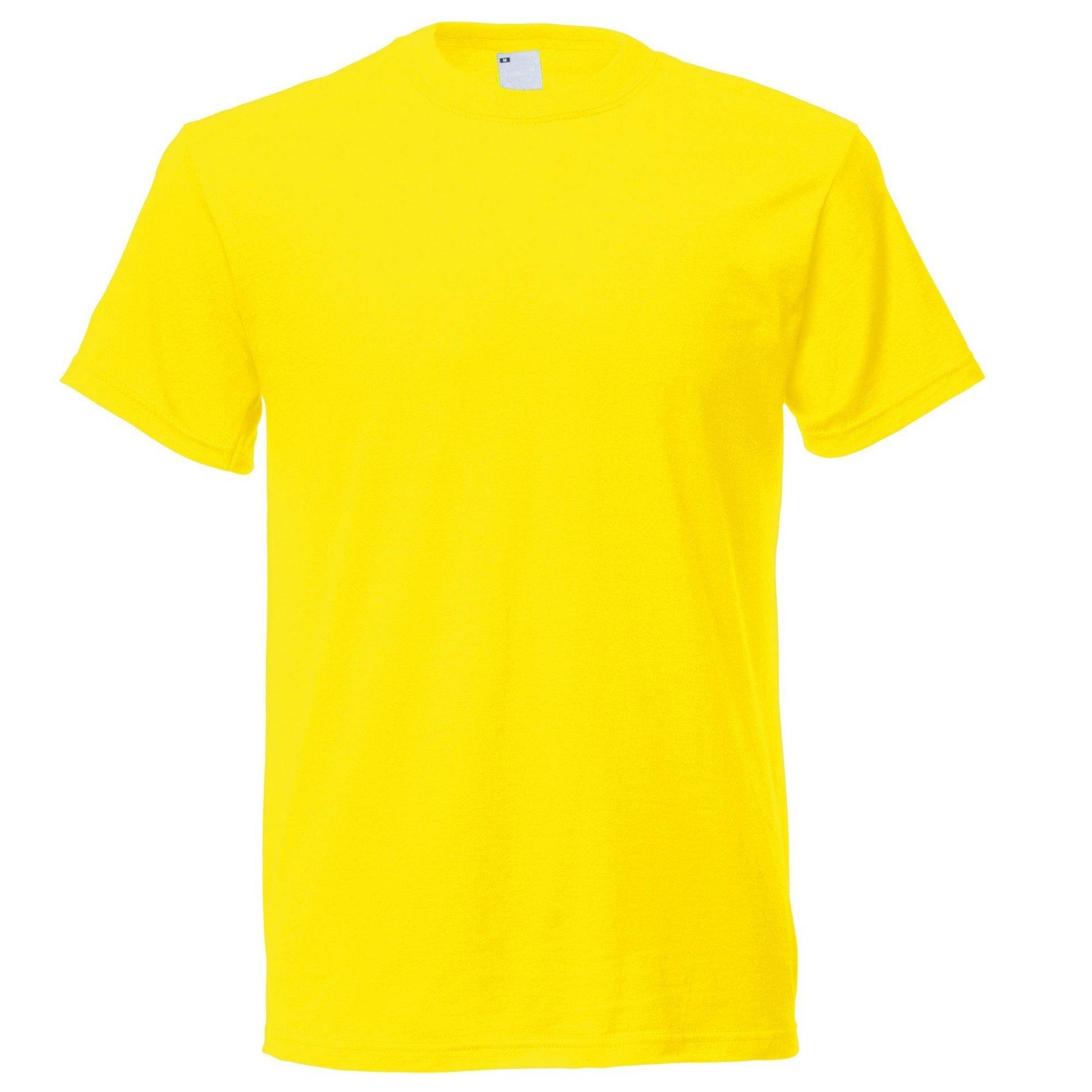 Kurzarm Freizeit Tshirt Herren Gelb L von Universal Textiles