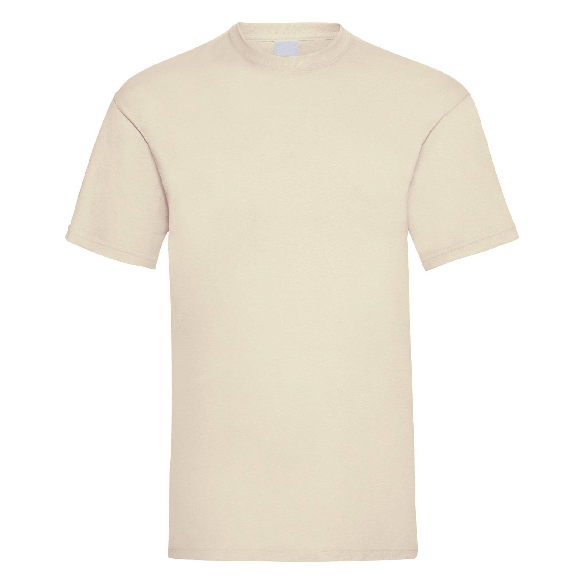 Universal Textiles - Value Kurzarm Freizeit TShirt, für Herren, Beige, Größe L von Universal Textiles