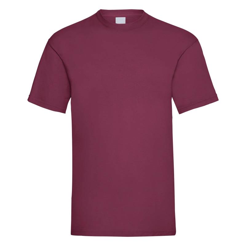 Value Kurzarm Freizeit Tshirt Herren Bordeaux L von Universal Textiles