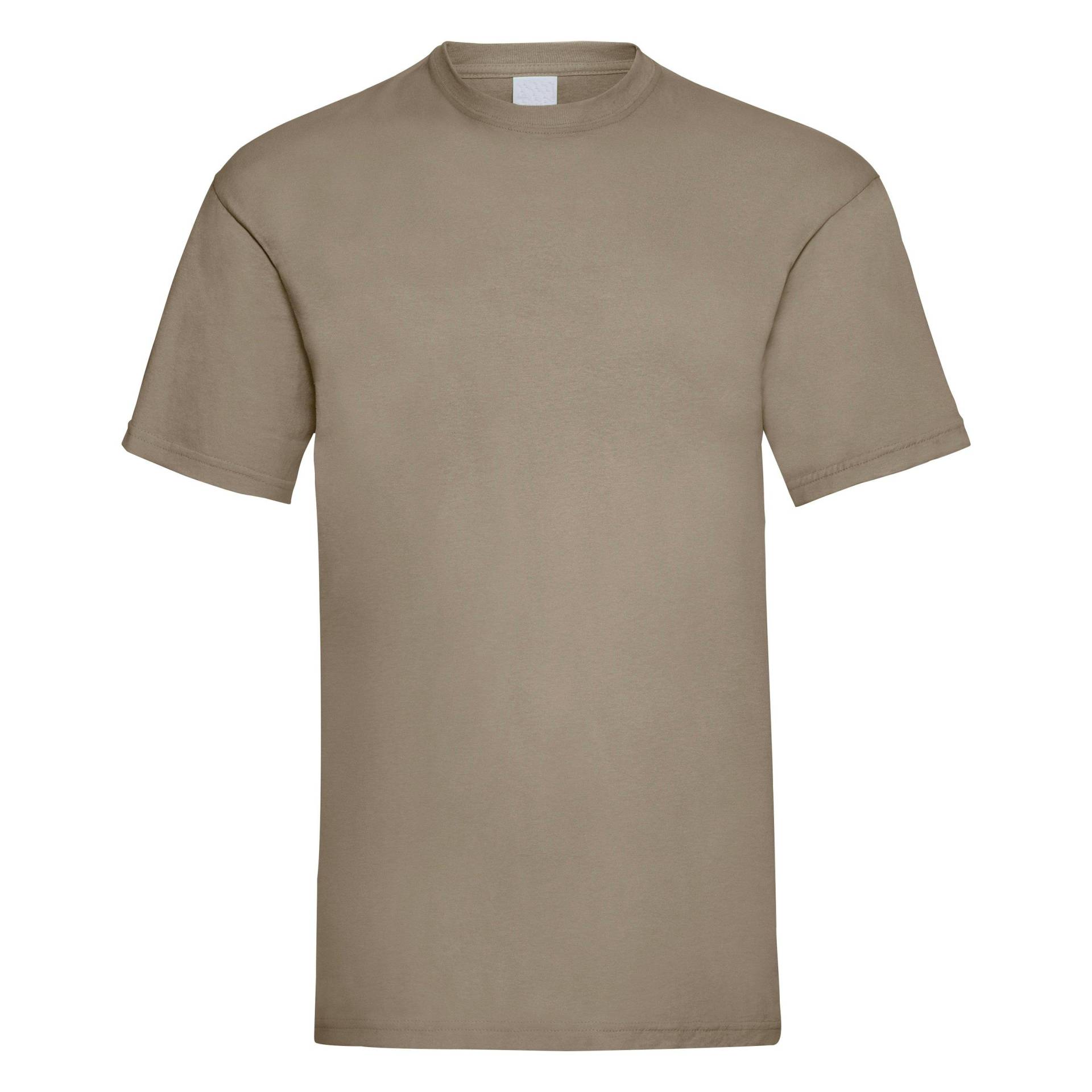 Value Kurzarm Freizeit Tshirt Herren Sand L von Universal Textiles