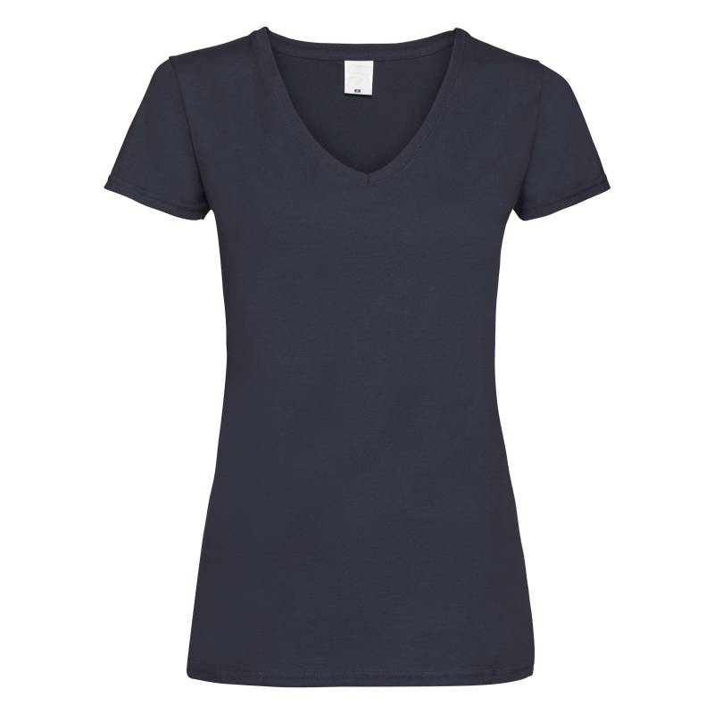 Value Fitted Vausschnitt Kurzarm Tshirt Damen Mitternachtsblau L von Universal Textiles