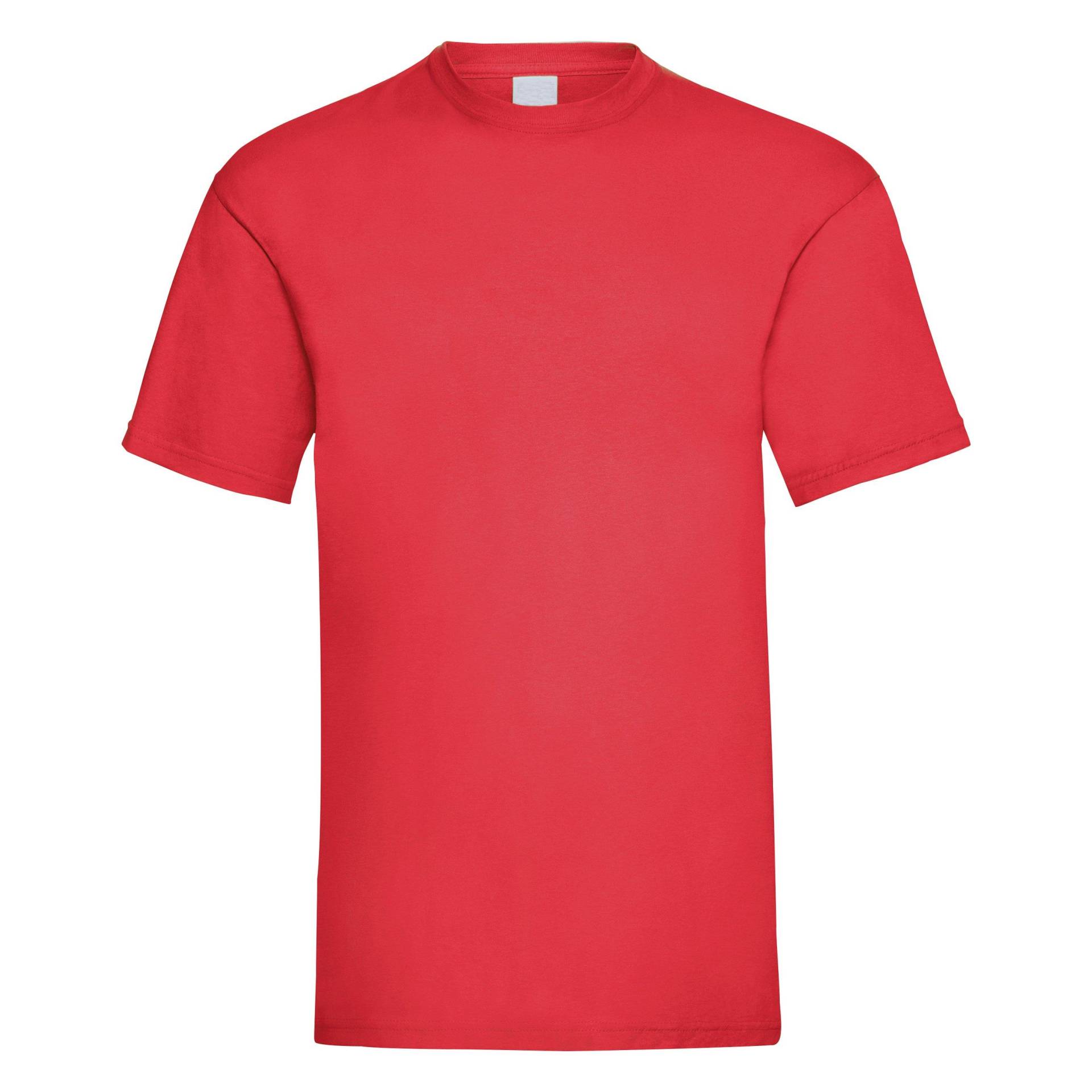 Value Kurzarm Freizeit Tshirt Herren Rot Bunt M von Universal Textiles