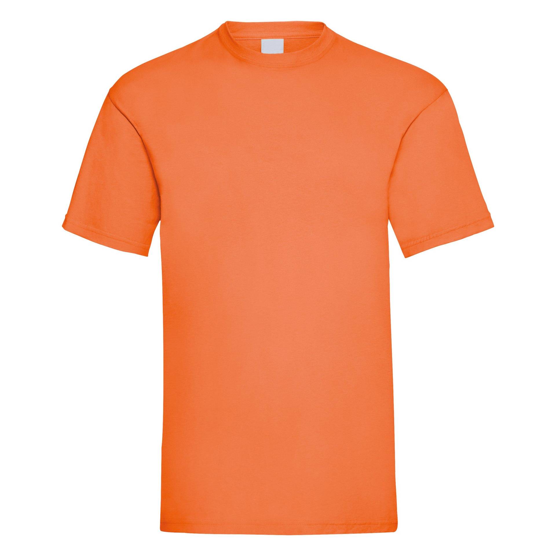 Value Kurzarm Freizeit Tshirt Herren Orange M von Universal Textiles